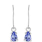 Pendientes de Plata con Tanzanita
