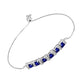 Pulsera de Plata con Zafiro Azul Australiano y Topacio Blanco