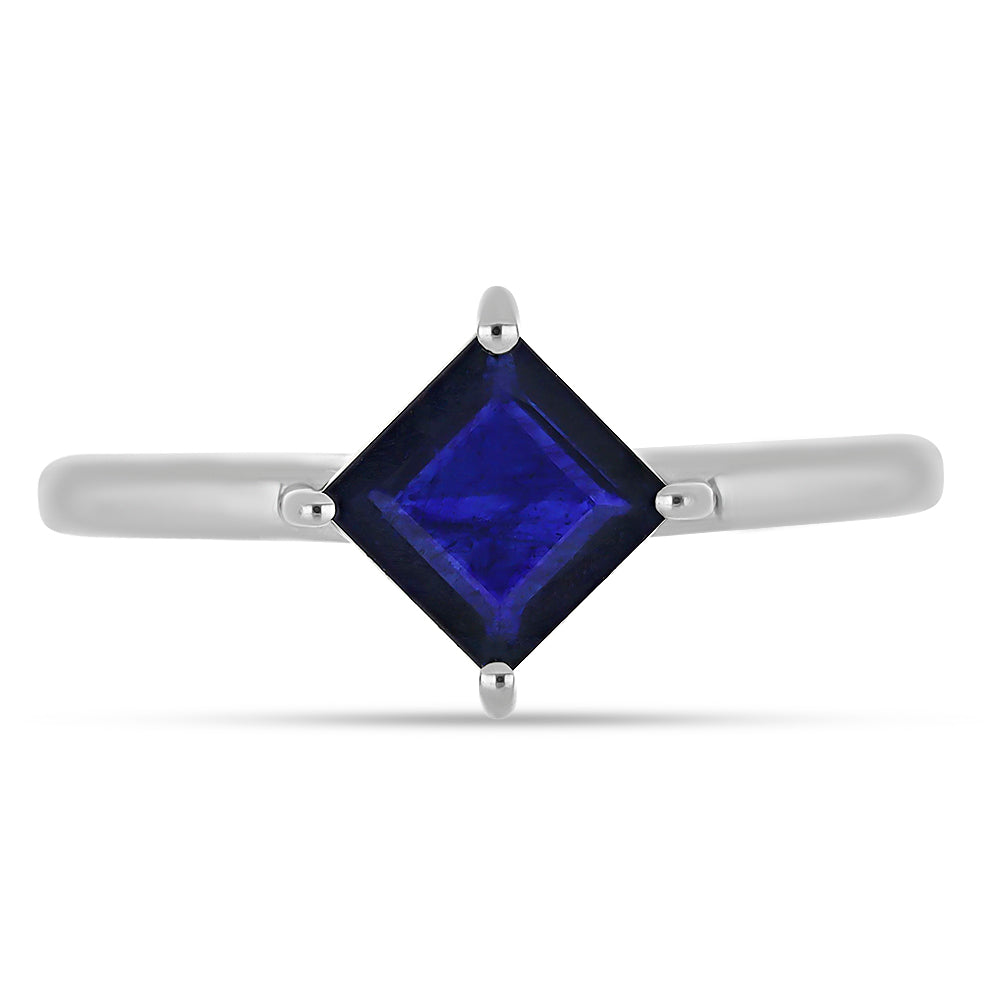 Anillo de Plata con Zafiro Azul Australiano 5 