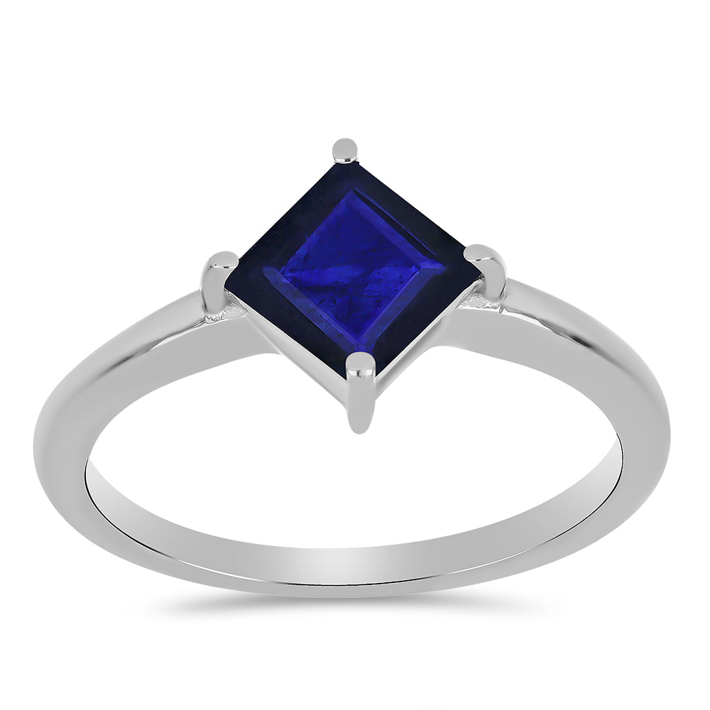 Anillo de Plata con Zafiro Azul Australiano 3 