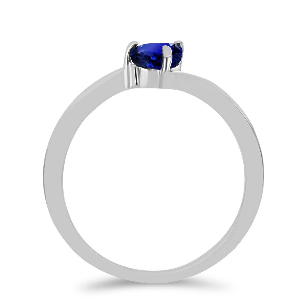 Anillo de Plata con Zafiro Azul Australiano 6 