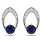 Pendientes de Plata con Zafiro Azul Australiano y Topacio Blanco