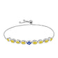 Pulsera de Plata con Zafiro Amarillo y Zafiro azul Australiano
