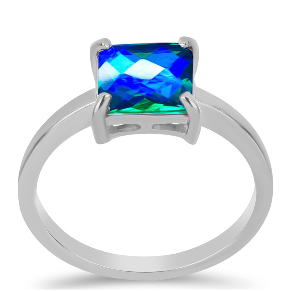 Anillo de Plata con Cuarzo Pavo Real 3 