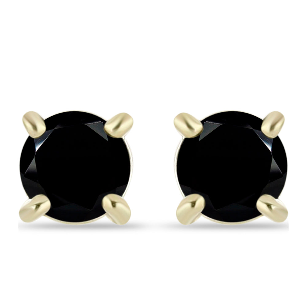 Pendientes de Oro 9K con Diamante Negro