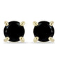 Pendientes de Oro 9K con Diamante Negro