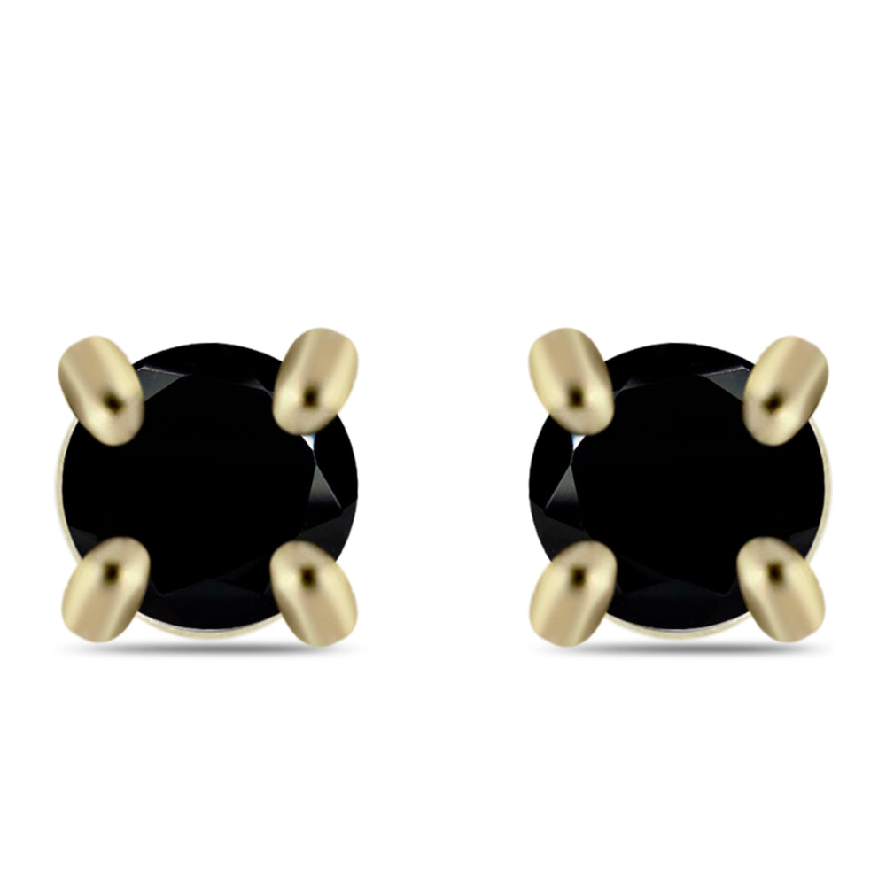 Pendientes de Oro 9K con Diamante Negro 1 