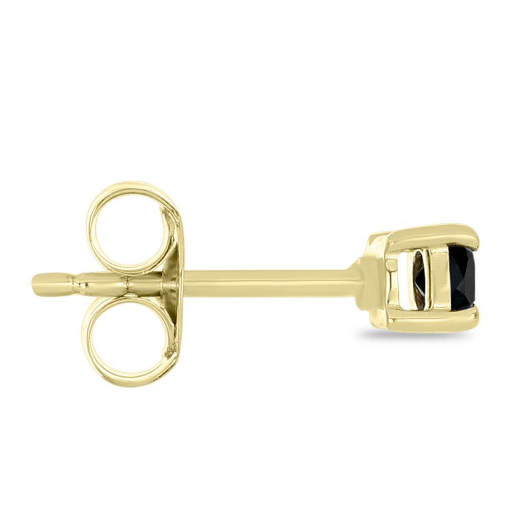 Pendientes de Oro 9K con Diamante Negro 2 