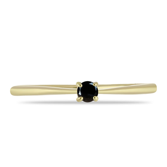 Anillo de Oro 9K con Diamante Negro