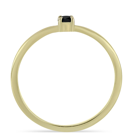 Anillo de Oro 9K con Diamante Negro