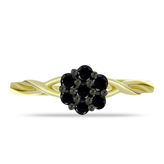 Anillo de Oro 9K con Diamante Negro
