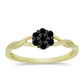 Anillo de Oro 9K con Diamante Negro