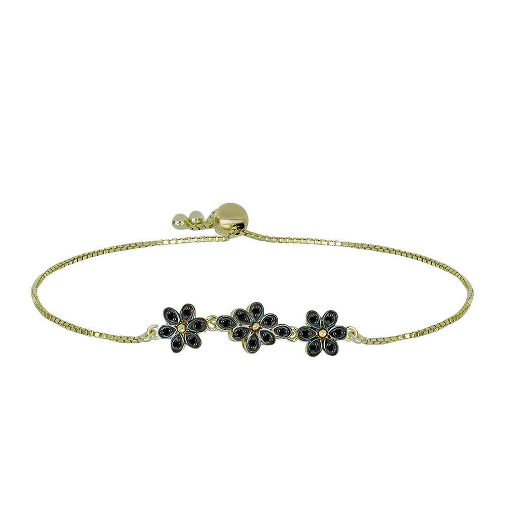 Pulsera de Oro 9K con Diamante Negro 1 