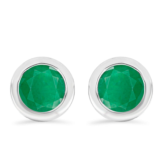 Pendientes de Plata con Esmeralda de Brasil