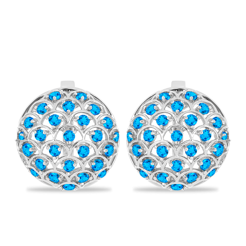 Pendientes de Plata con Apatita Azul Cielo 1 