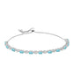 Pulsera de Plata con Apatita Azul Cielo y Topacio Blanco