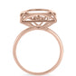 Anillo de Plata Bañada en Oro Rosa con Diamante Rosa Danzantes