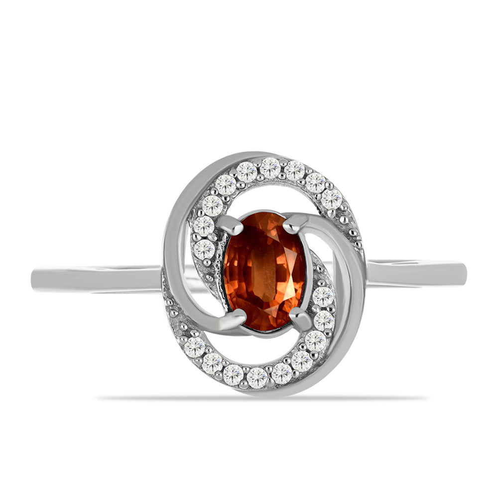 Anillo de Plata con Andalusita y Topacio Blanco 1 