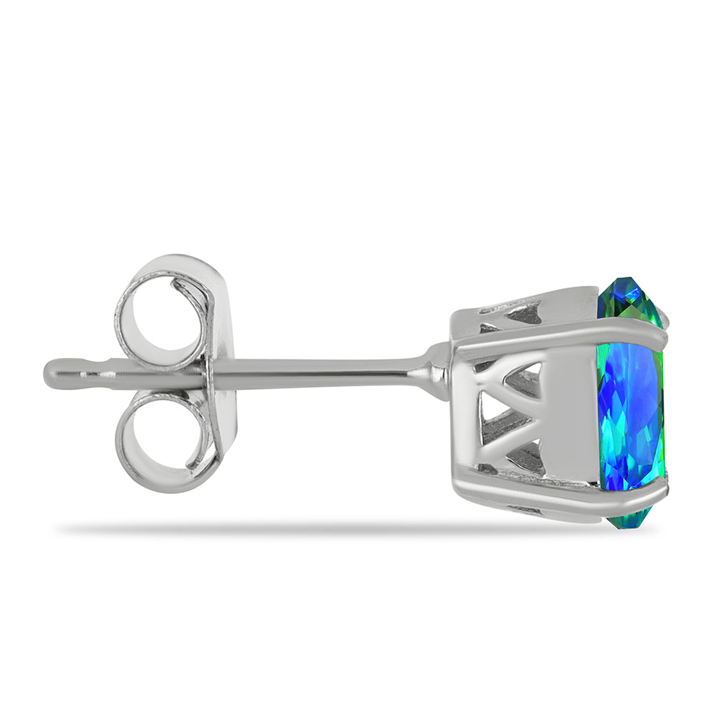 Pendientes de Plata con Cuarzo Pavo Real 2 