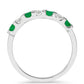 Anillo de Plata con Esmeralda de Brasil y Topacio Blanco