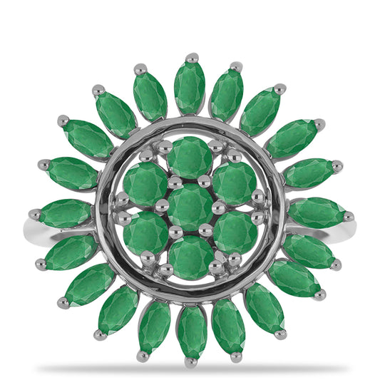 Anillo de Plata con Esmeralda de Brasil