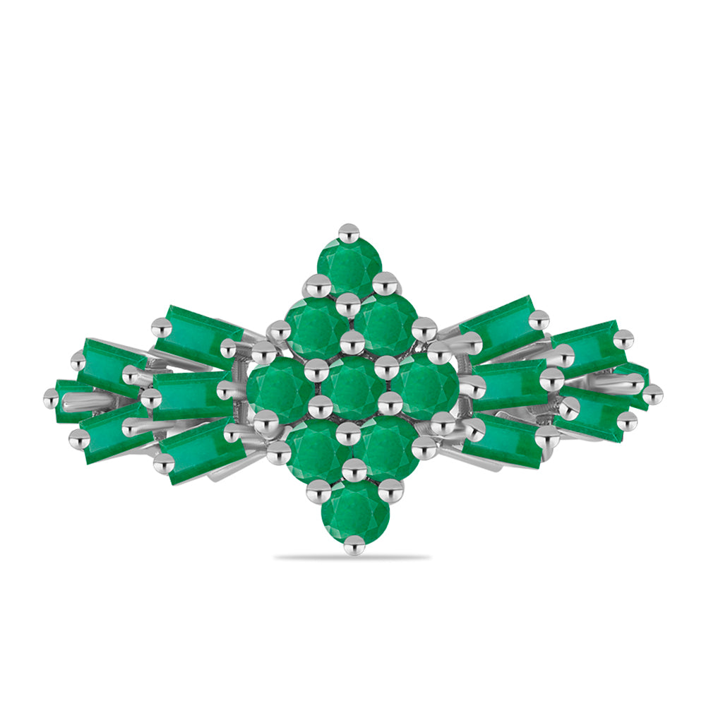 Anillo de Plata con Esmeralda de Brasil 1 