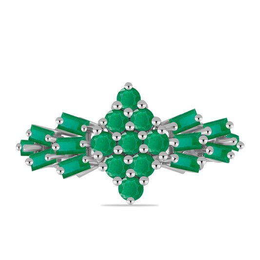 Anillo de Plata con Esmeralda de Brasil