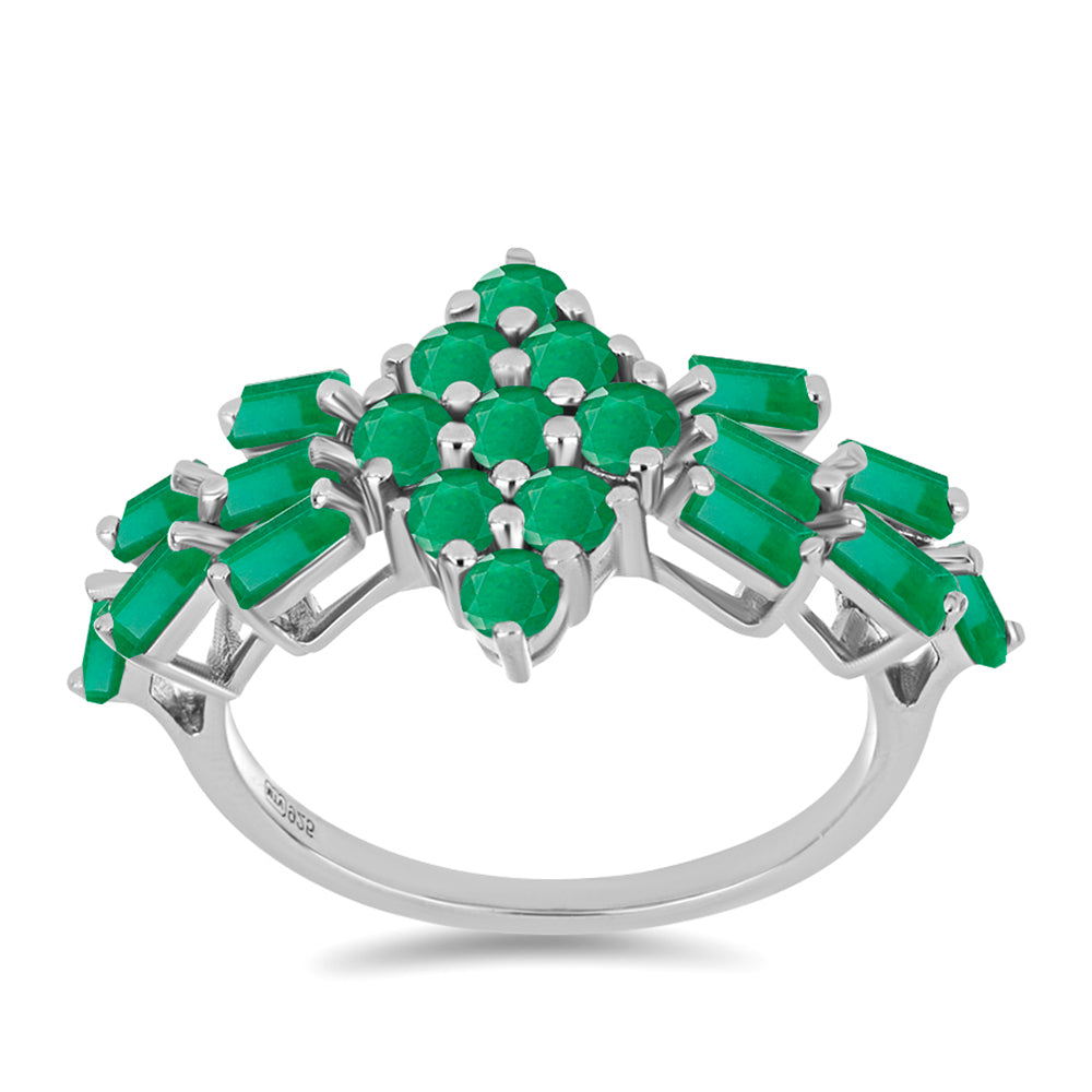 Anillo de Plata con Esmeralda de Brasil 3 