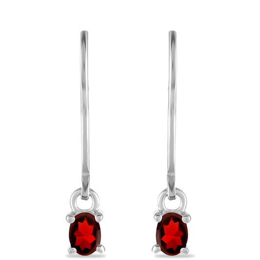 Pendientes de Plata con Granate Barton