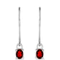 Pendientes de Plata con Granate Barton