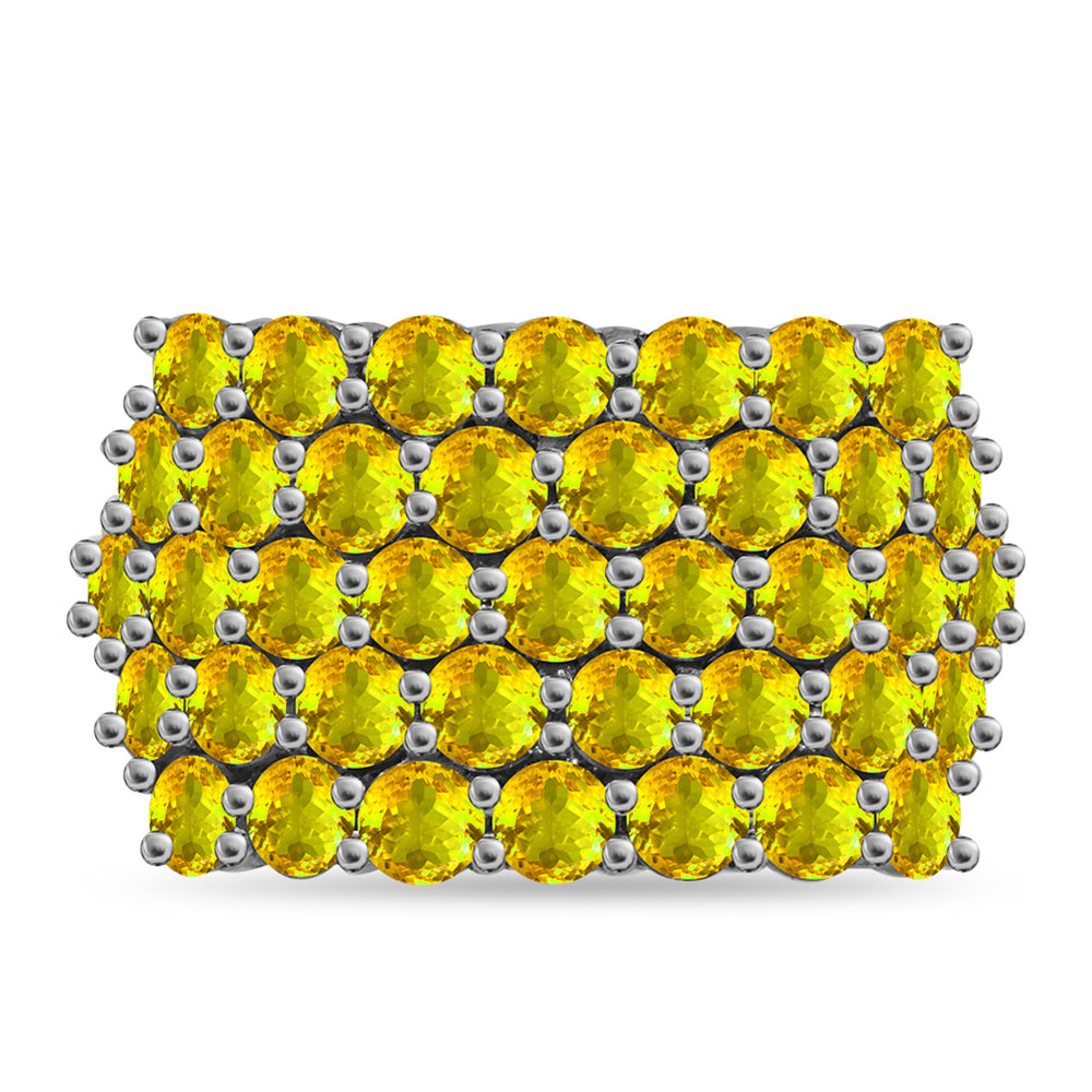 Anillo de Plata con Citrino de los Montes Urales 1 