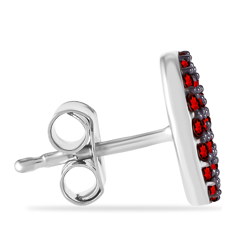 Pendientes de Plata con Granate Barton 2 