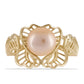 Anillo de Plata Bañada en Oro con Perla Dorada de Agua Dulce