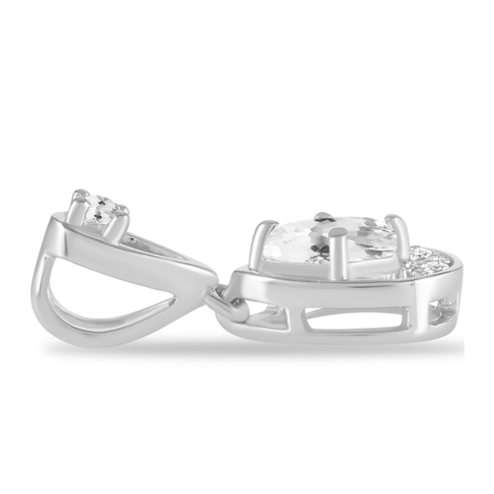 Colgante de Plata con Petalita de Kalgoorli y Topacio Blanco 2 