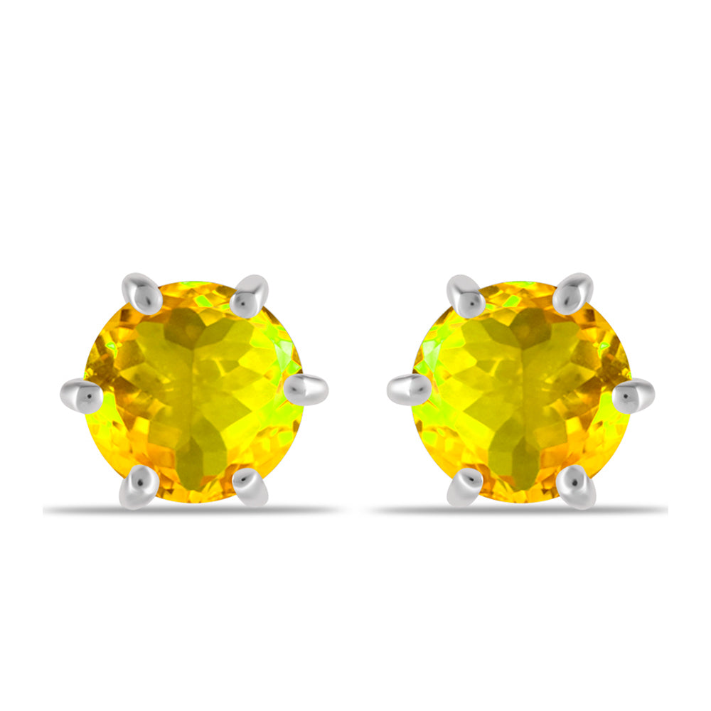 Pendientes de Plata con Citrino de los Montes Urales