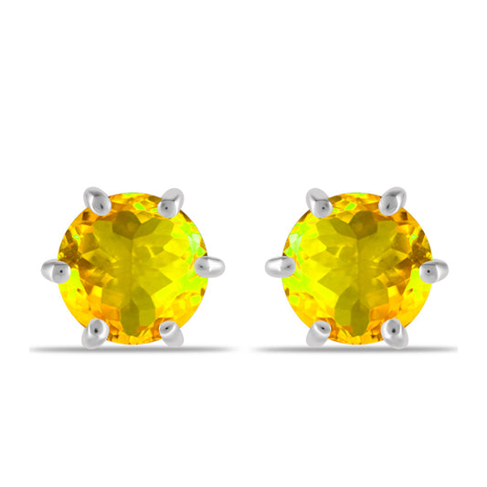 Pendientes de Plata con Citrino de los Montes Urales