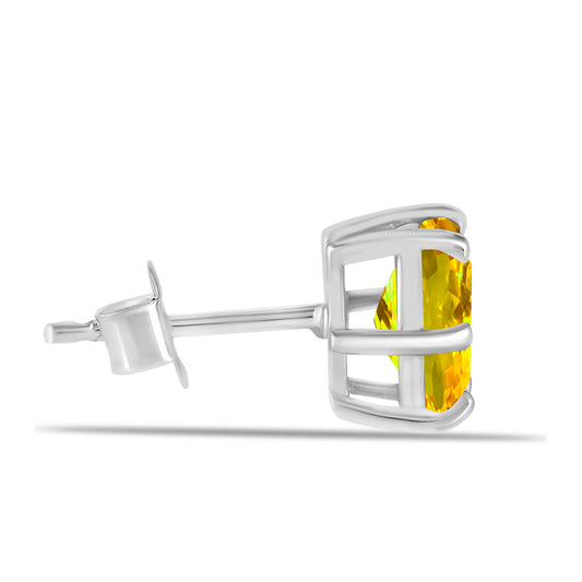 Pendientes de Plata con Citrino de los Montes Urales