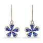 Pendientes de Oro 9K con Tanzanita AAA y Zircón blanco natural