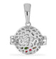 Conjunto de Plata con Tanzanita AAA y Diópsido de Cromo ( Pendientes +Colgante )