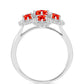 Anillo de Plata con Ópalo Rojo etíope de Lega Dembi