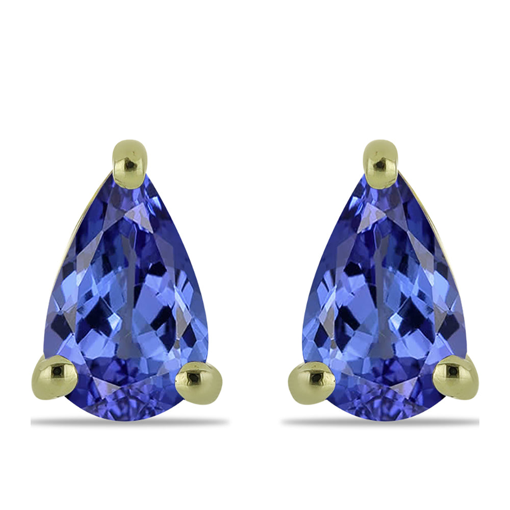 Pendientes de Oro 9K con Tanzanita AAA 1 