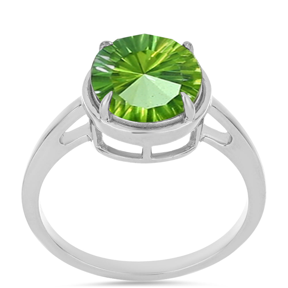 Anillo de Plata con Cuarzo Verde Helecho 3 