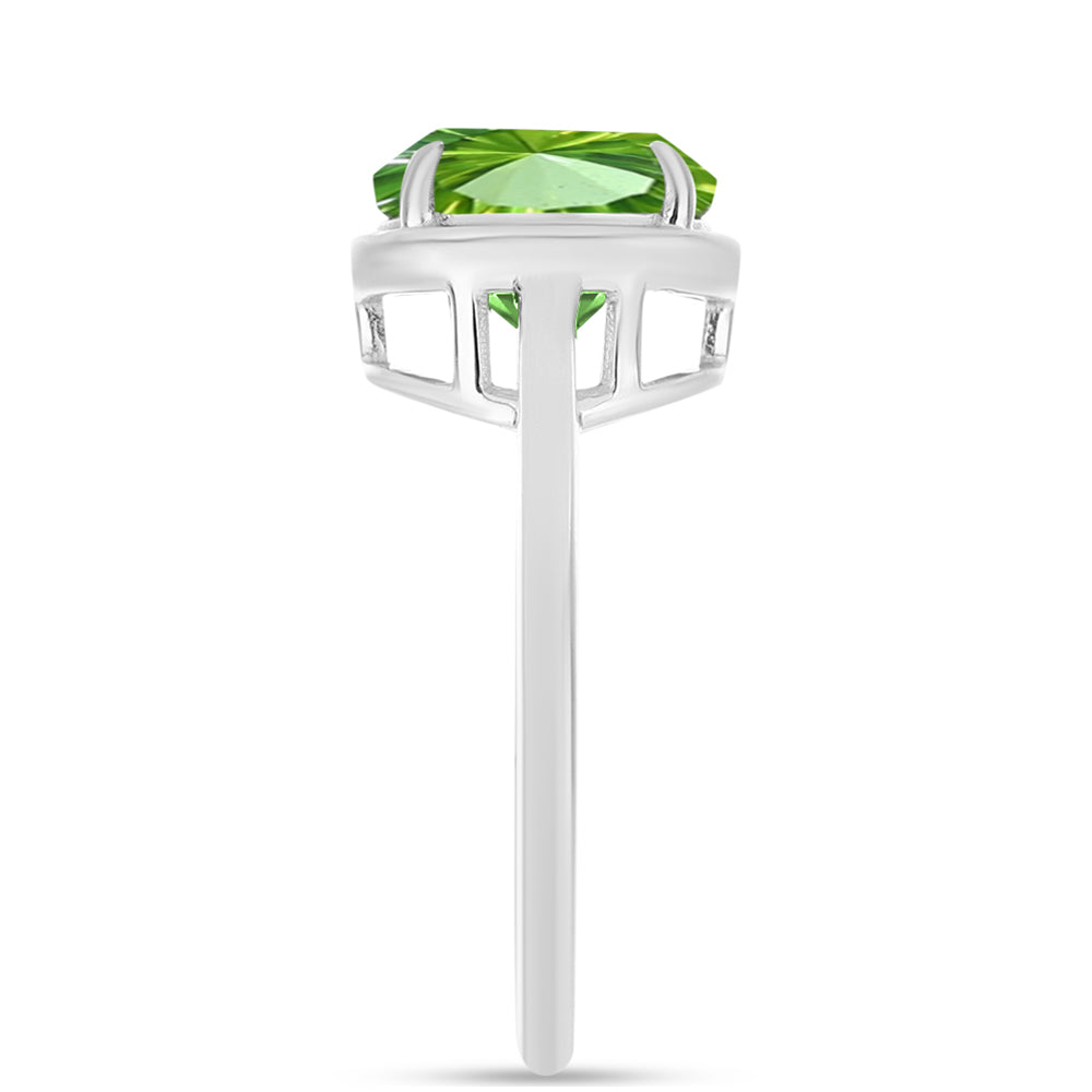 Anillo de Plata con Cuarzo Verde Helecho 4 