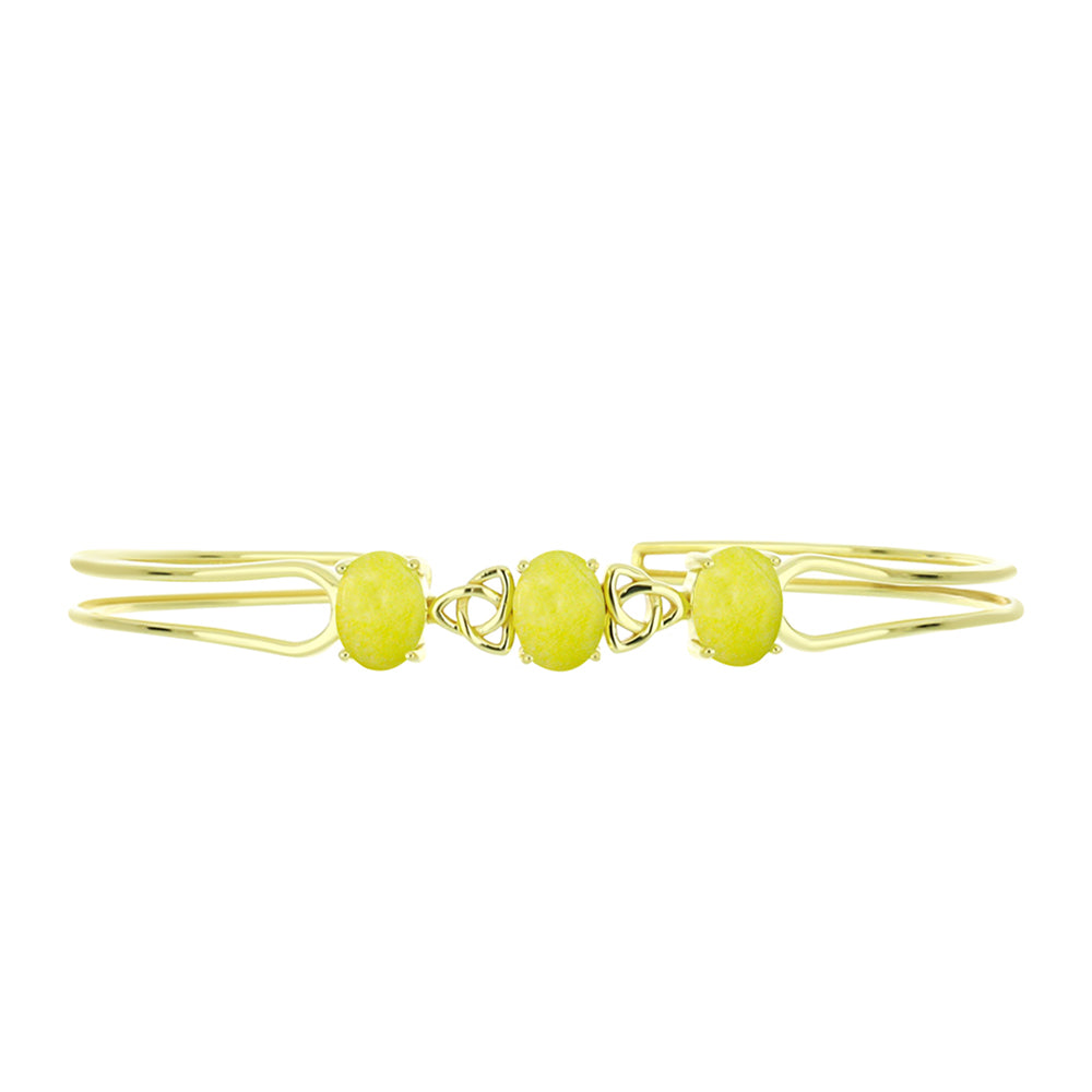 Brazalete de Plata Bañada en Oro con Serpentina Amarilla 1 