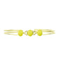 Brazalete de Plata Bañada en Oro con Serpentina Amarilla