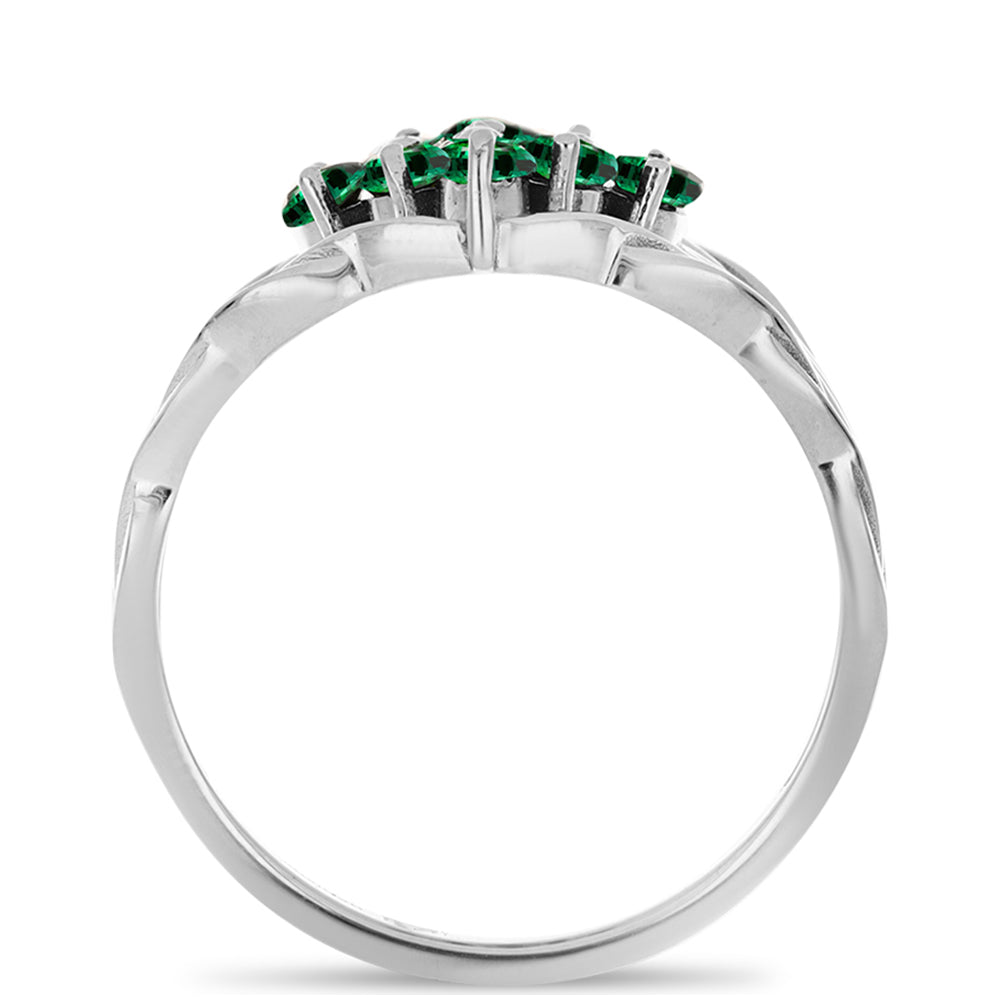 Anillo de Plata con Turmalina Verde 2 