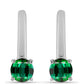 Pendientes de Plata con Turmalina Verde