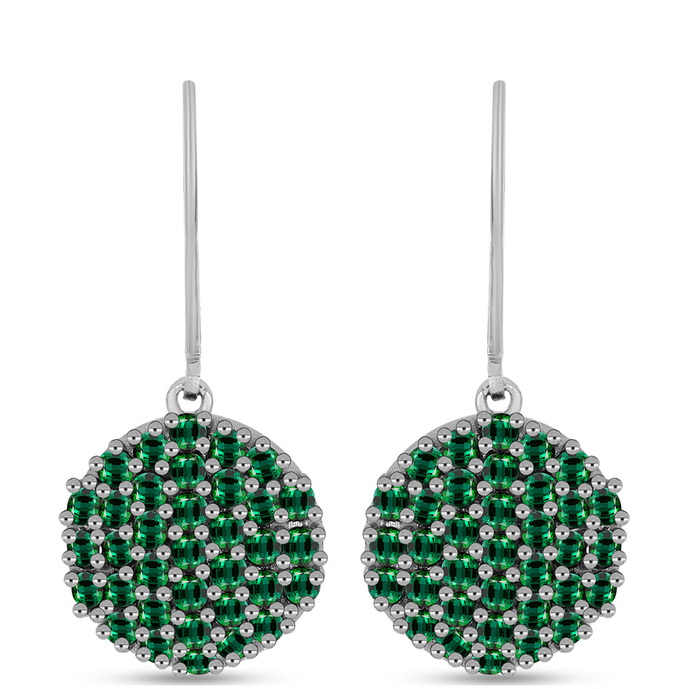 Pendientes de Plata con Turmalina Verde 1 