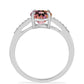 Anillo de Plata con Amatrino de Anahi y Topacio Blanco