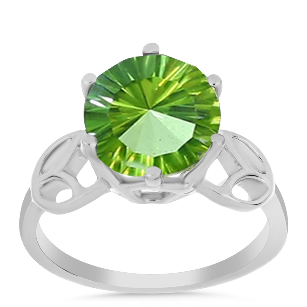 Anillo de Plata con Cuarzo Verde Helecho 3 